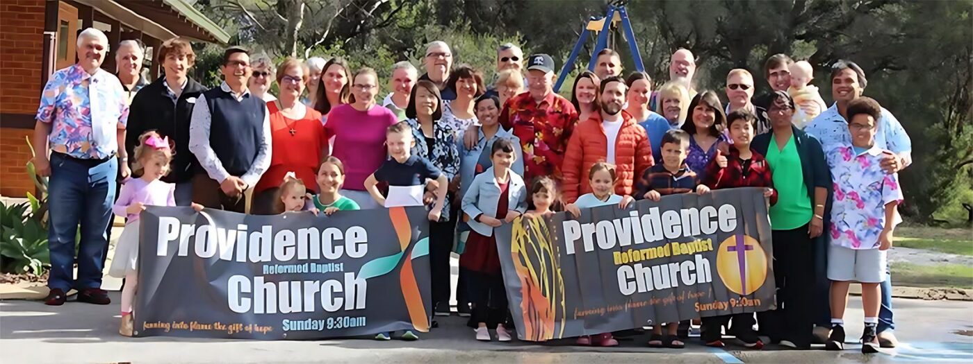 Providence Reformed Baptist Church members outside group photo